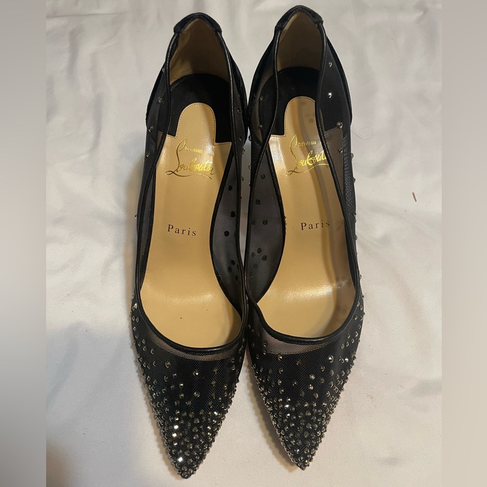 Christian Louboutin Follies Strass 100 Sz 40.5